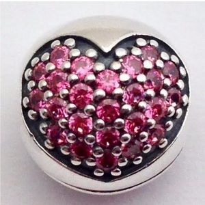 Pandora Pink Heart Clip